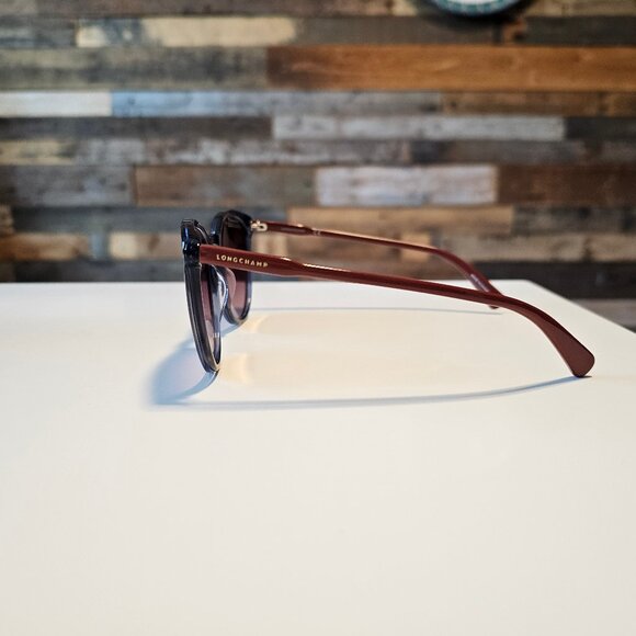 Longchamp LO606S 429 Petrol Brick Frame Brown Gradient Lens Sunglasses - Picture 2 of 4